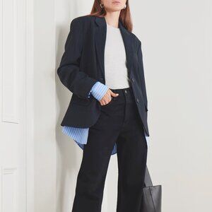 ACNE STUDIOS Layered striped twill blazer